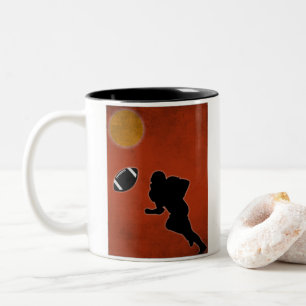 Vintage American football design Two-Tone Coffee Mug