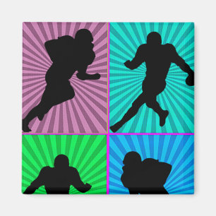 Vintage American Football Player For Football Love Magnet
