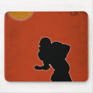 Vintage American Football Player Gift For Football Mouse Mat