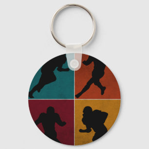 Vintage American Football Player Gift Key Ring