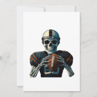 Vintage American Football Skeleton Player Funny
