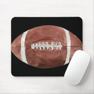 Vintage American Football Watercolor Art Mouse Mat