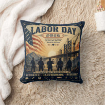 Vintage American Labour Day Worker Tribute Art