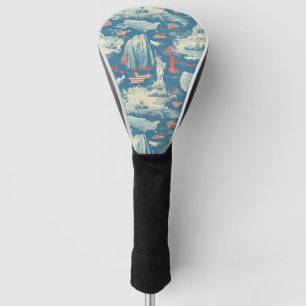 Vintage American Landmark Pattern (3) Golf Head Cover
