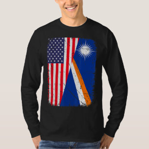 Vintage American Marshall Islands Flag Family Patr T-Shirt