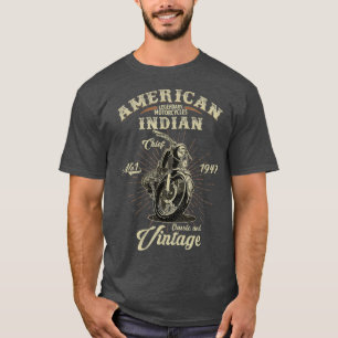 Vintage American Motorcycle Indian for Old Biker T-Shirt