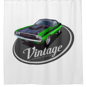 Vintage American Muscle Challenger Shower Curtain