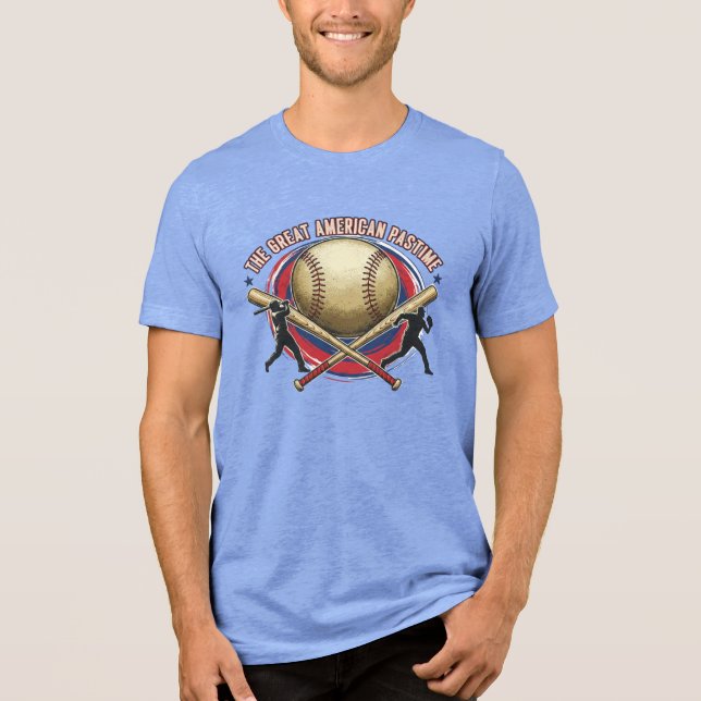 Vintage American Pastime Baseball Tri-Blend Tee (Front)