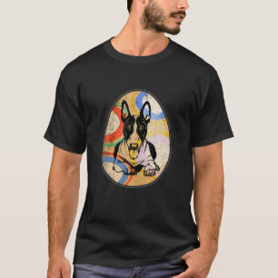 Vintage American Pit Bull Terrier Egg Happy Easter T-Shirt