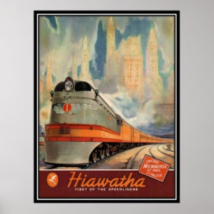 Vintage American Railway, USA - Poster