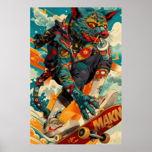 Vintage American Tattoo Design Poster Print