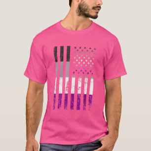 Vintage American The Flag For Asexual Community Lg T-Shirt
