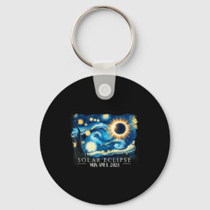 Vintage American Totality Starry Night Eclipse Sol Key Ring