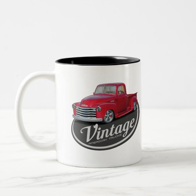 Vintage American Trucks Two-Tone Coffee Mug (Left)