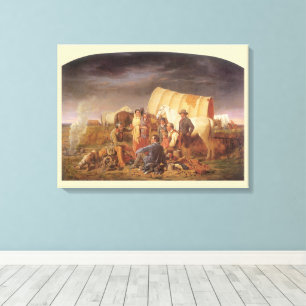 Vintage American West, Advice on Prairie by Ranney Canvas Print