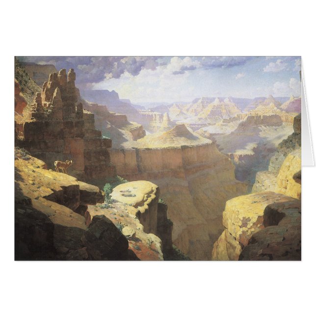 Vintage American West Art, Grand Canyon by Leigh (Front Horizontal)