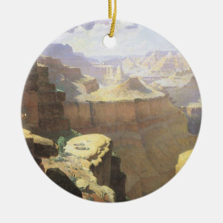Vintage American West Art, Grand Canyon by Leigh Ceramic Tree Decoration