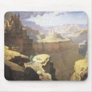 Vintage American West Art, Grand Canyon by Leigh Mouse Mat