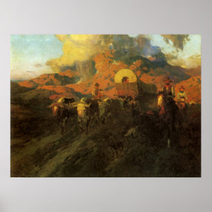 Vintage American West, Overland Trail by Johnson Poster