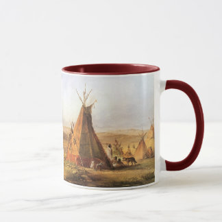 Vintage American West, Teepees on Plain by Bodmer Mug