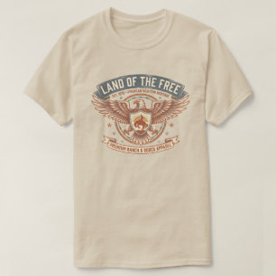 Vintage American Western Heritage Land of the Free T-Shirt