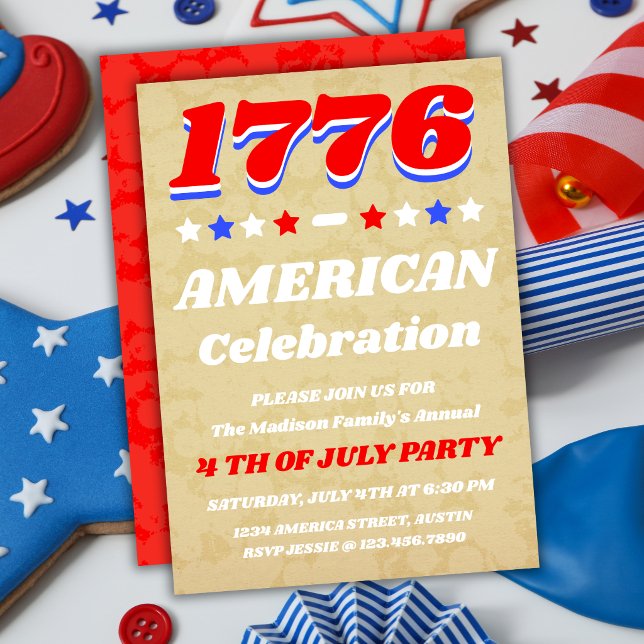 Vintage Americana 1776 Celebration Invitation (Creator Uploaded)