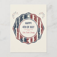 Vintage Americana 4th of July Patriotic Badge