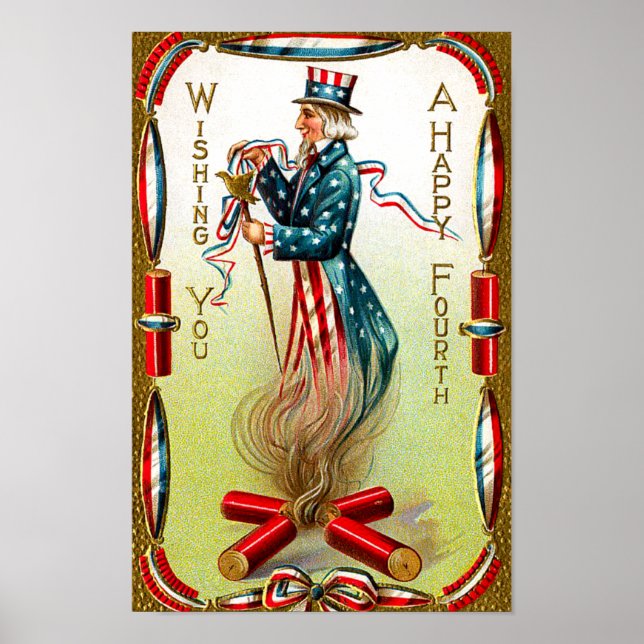 Vintage Americana July Fourth Poster (Front)