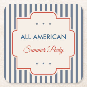 Vintage Americana Patriotic Paper Coaster