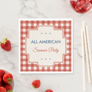 Vintage Americana Patriotic Party Napkins