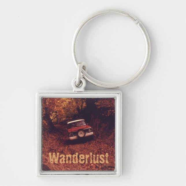 Vintage Americana Wanderlust Key Ring (Front)