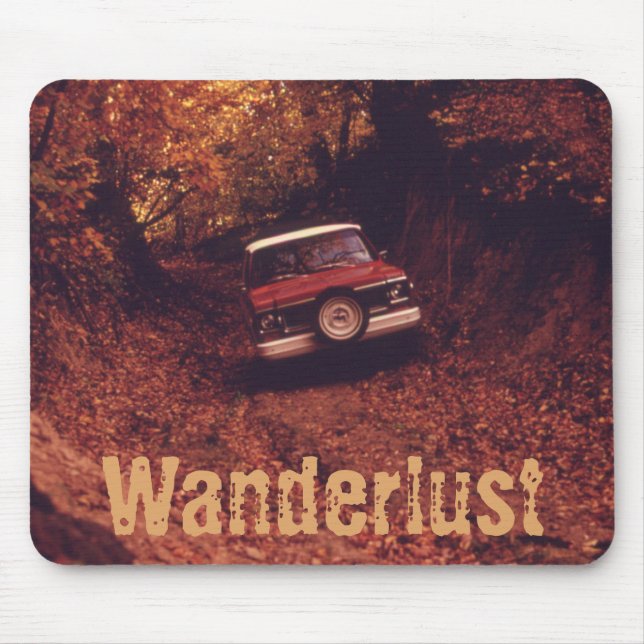 Vintage Americana Wanderlust Mouse Mat (Front)