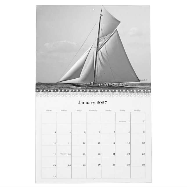 Vintage Americas Cup 2013 Calendar (Jan 2027)