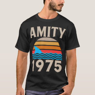 Vintage Amity 1975 Sunset Retro Sailboat Sunrise S T-Shirt