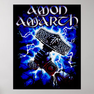 Vintage Amon Amarth Music Setup Official Poster