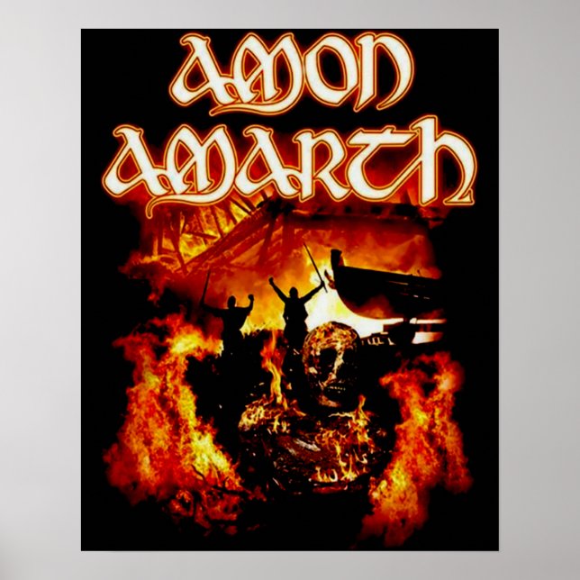 Vintage Amon Amarth Retro 70s Icons Poster (Front)