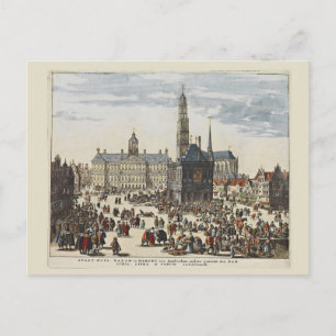 Vintage Amsterdam,City hall Postcard