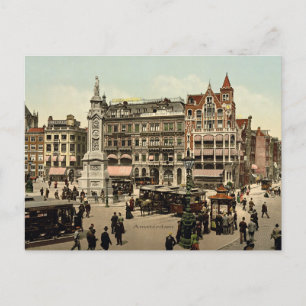 Vintage Amsterdam cityscape photograph, Postcard