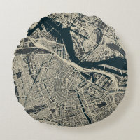 Vintage Amsterdam Map: Retro Minimalist