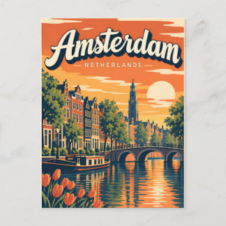 Vintage Amsterdam Netherlands Postcard
