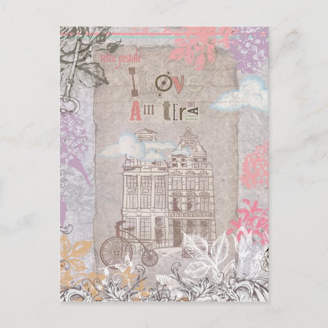 Vintage Amsterdam Postcard (Front)