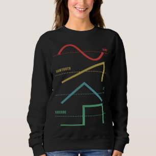 Vintage Analogue Synthesizer Techno Waveform Synt Sweatshirt