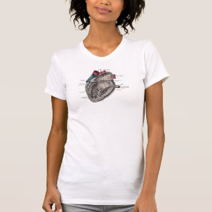 Vintage Anatomical Heart Diagram T-Shirt