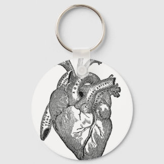 Vintage Anatomical Heart Key Ring