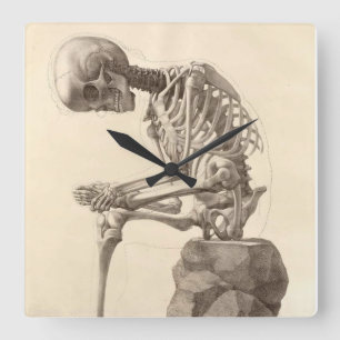 Vintage Anatomical Skeleton Clock