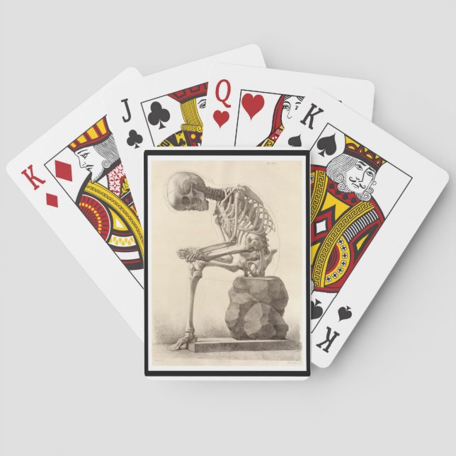 Vintage Anatomical Skeleton Playing Card Deck (Back)