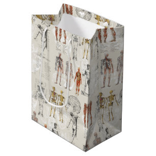 Vintage Anatomy Biology Illustrations Medium Gift Bag