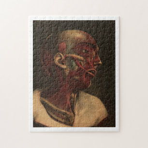 Vintage Anatomy Head, Neck, and Shoulders Jigsaw Puzzle
