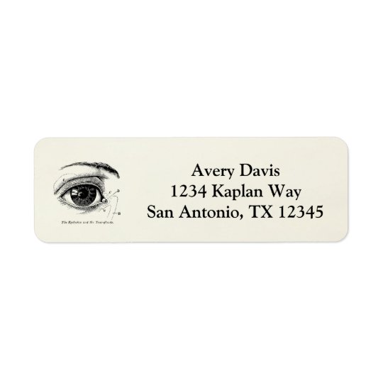 Vintage Anatomy The Human Eye Return Address Label
