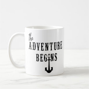 Vintage Anchor Classic The Adventure Begins Coffee Mug